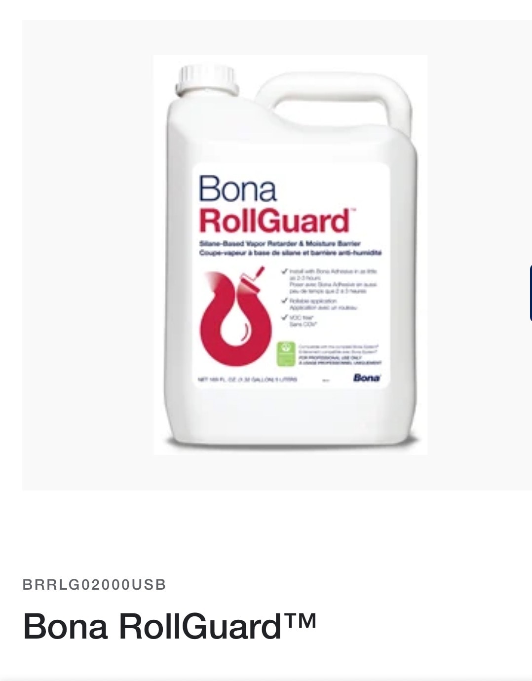 Bona RollGuard silane-based vapor retarder